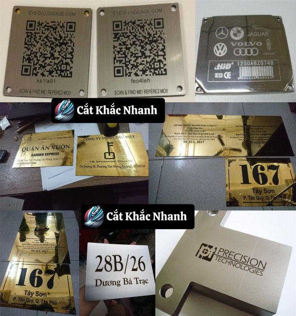Khắc laser inox giá rẻ theo yêu cầu