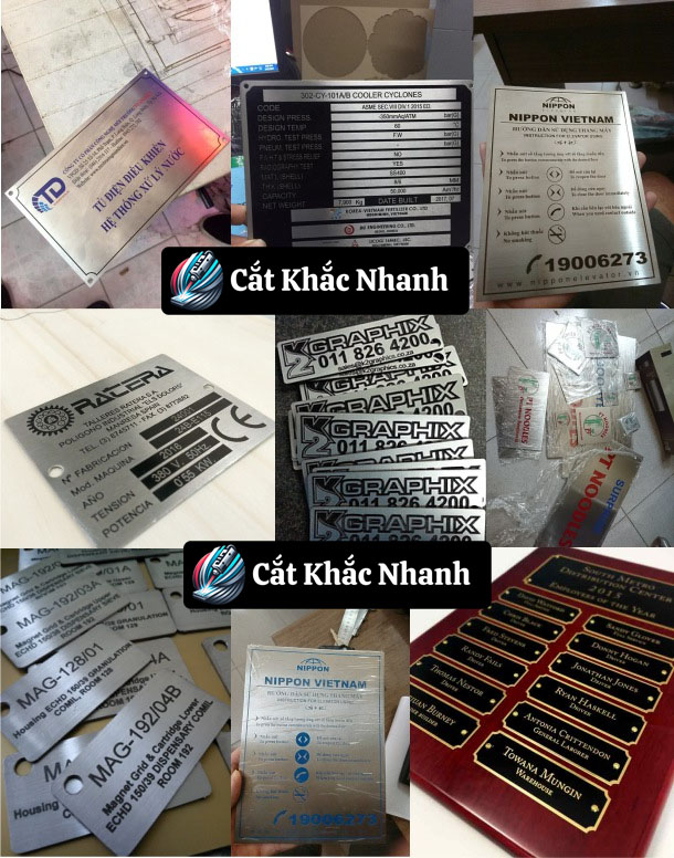 Khắc laser trên nhôm giá rẻ theo yêu cầu