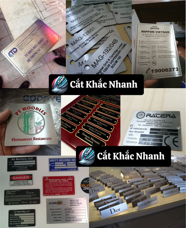 Khắc laser trên nhôm giá rẻ theo yêu cầu