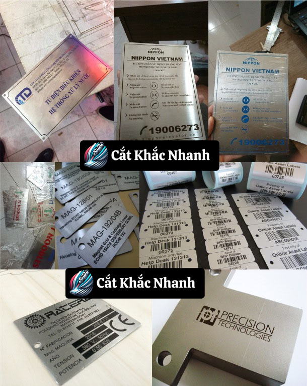 Khắc laser trên nhôm giá rẻ theo yêu cầu