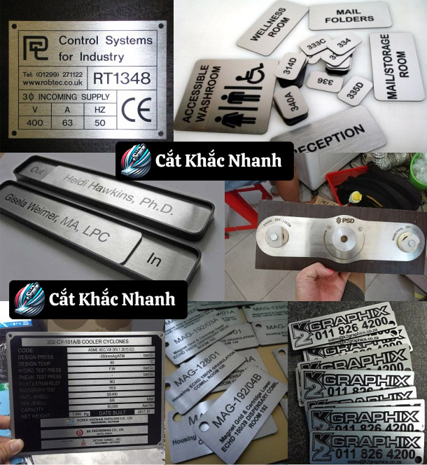 Khắc laser trên nhôm giá rẻ theo yêu cầu