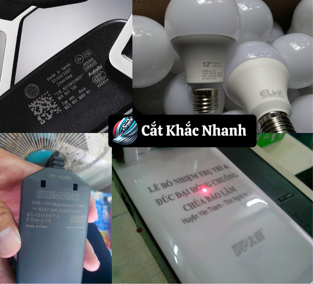 Khắc laser trên nhựa theo yêu cầu giá rẻ